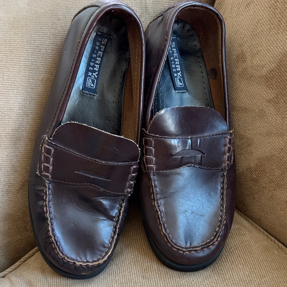 Sperry Men’s Dark Brown Leather Penny Loafers